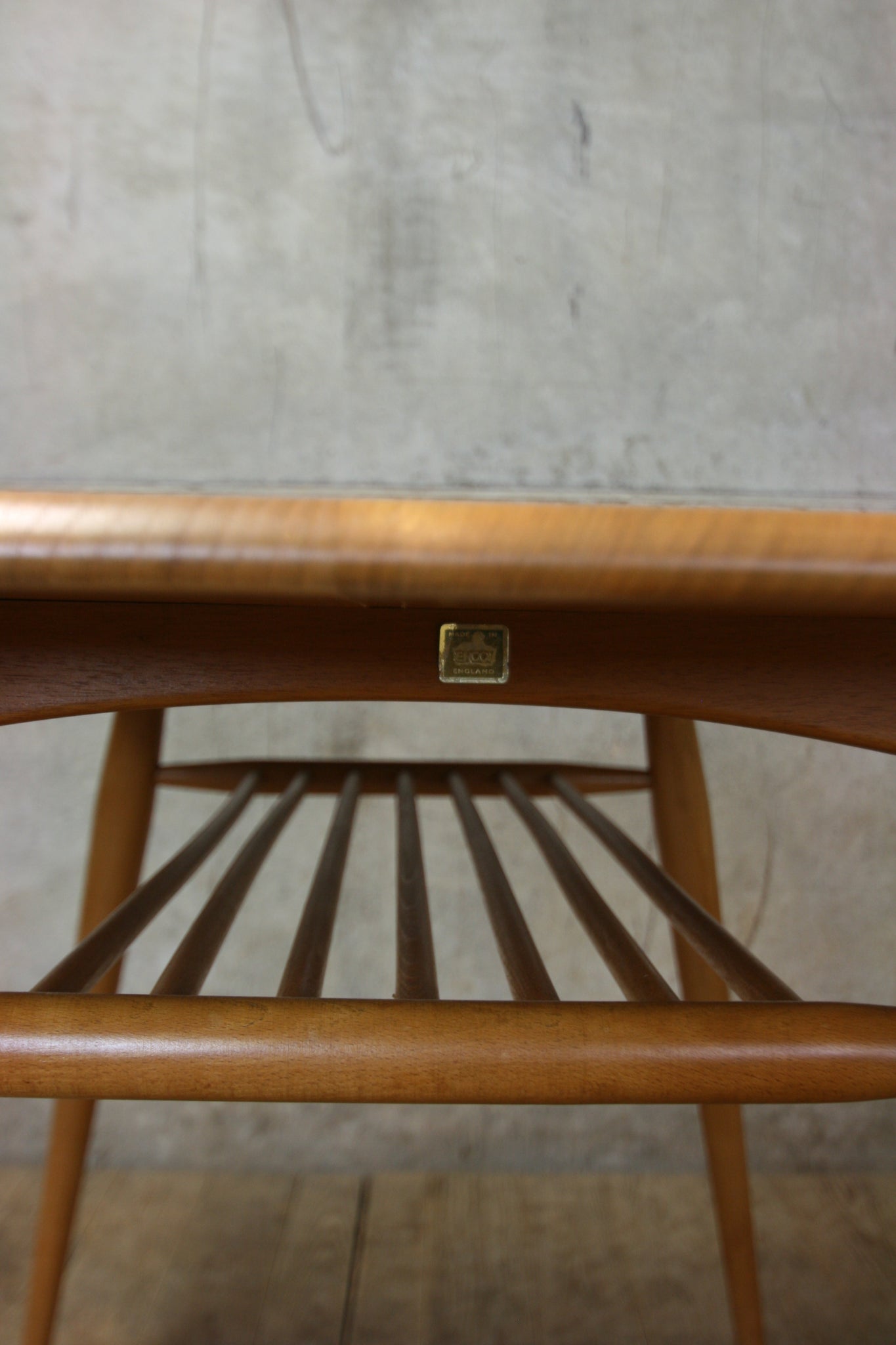 Mid Century Ercol Model 393 Table / Desk - 0810e – Mustard Vintage