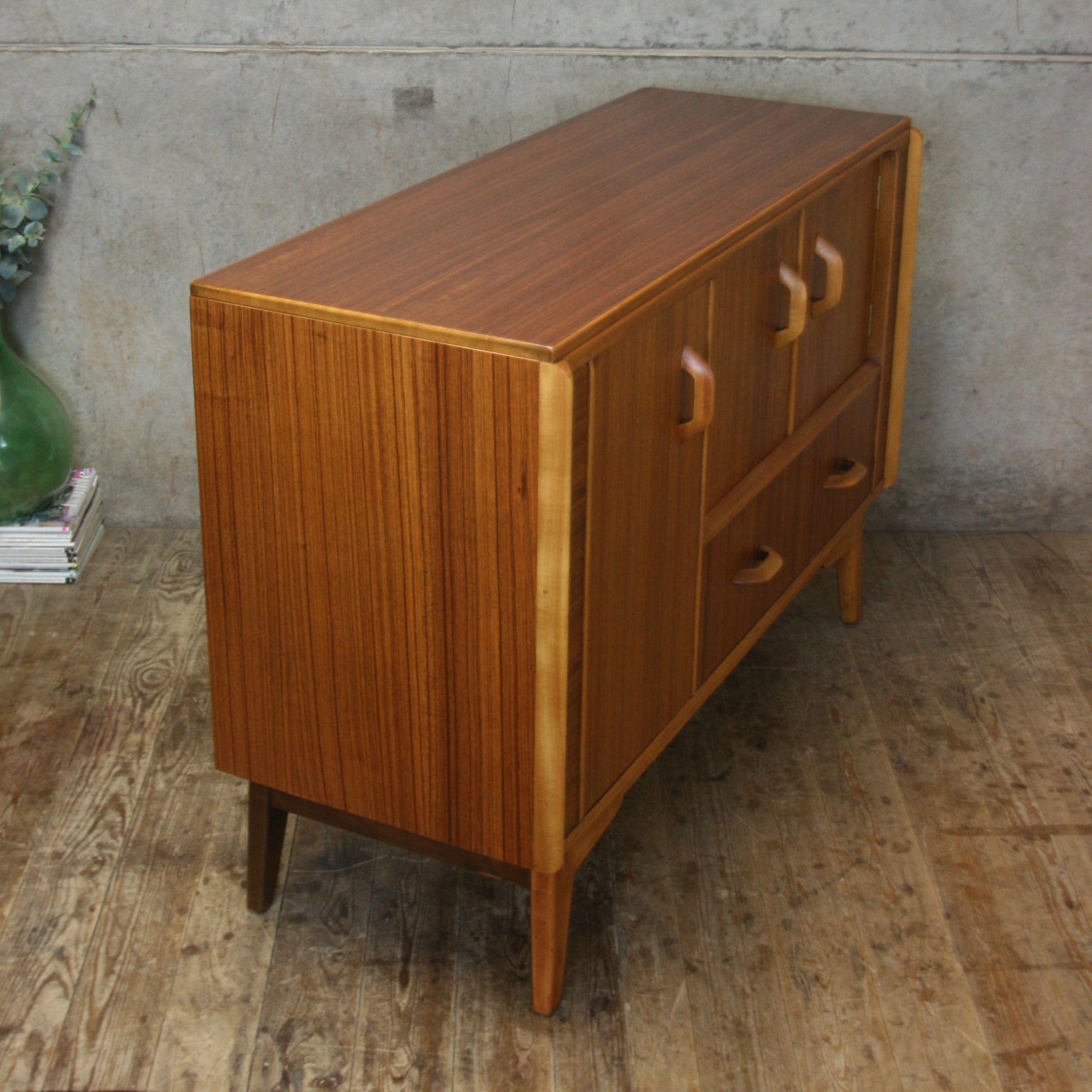 Mid Century GPlan Brandon Walnut Sideboard 2811g Mustard Vintage