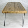 'The Hairpin' Rustic Dining Table - Oak finish - *1 in stock*