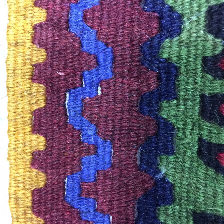 Vintage Hand Woven Aztec Rug / Runner / Tapestry / Wall Art