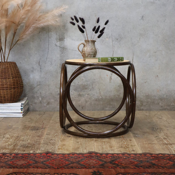 mid_century_cane_rattan_thonet_bentwood_stool_table