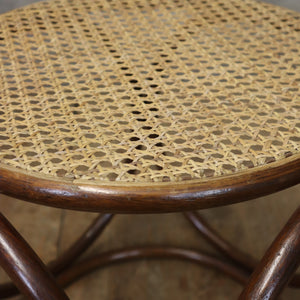 mid_century_cane_rattan_thonet_bentwood_stool_table