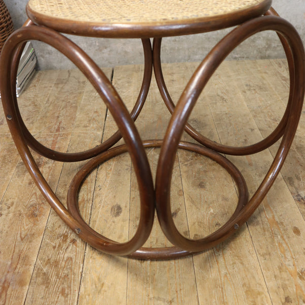 mid_century_cane_rattan_thonet_bentwood_stool_table