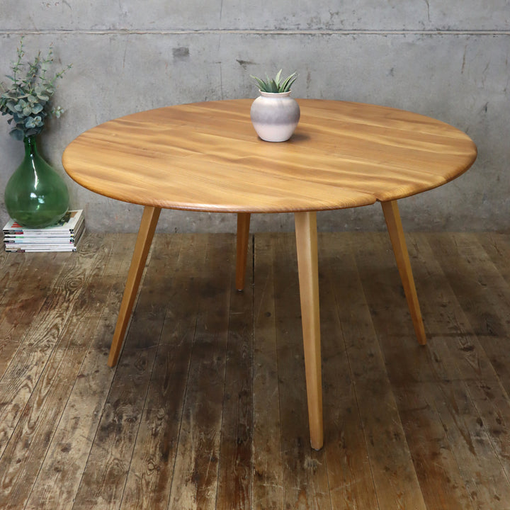 Mid Century Ercol Model 384 Drop Leaf Dining Table - 0110b