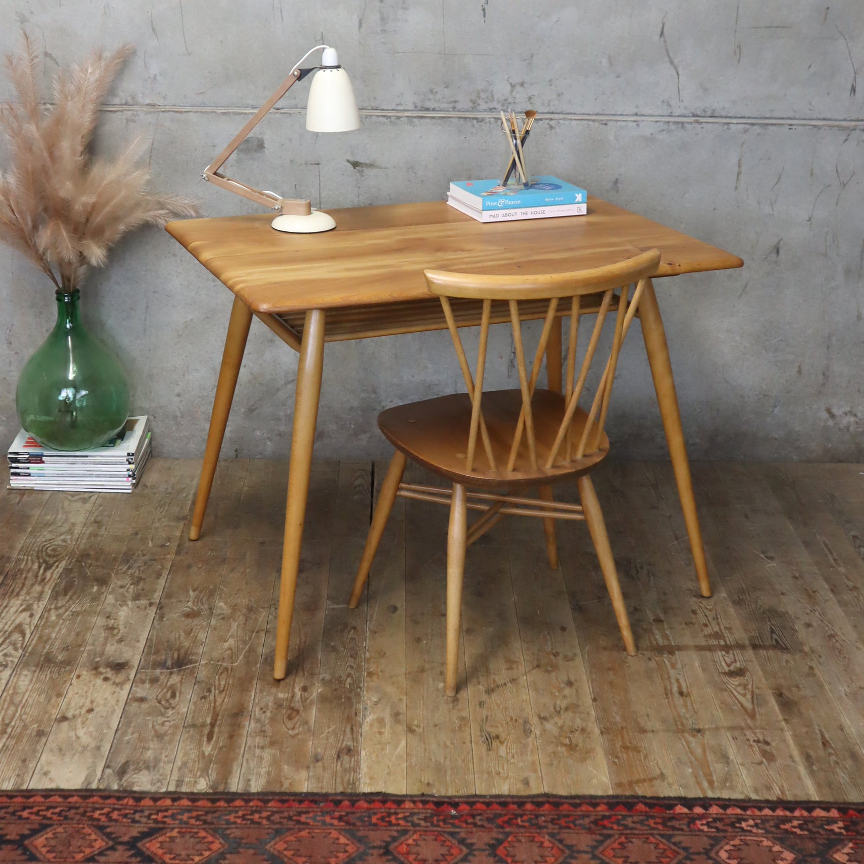 ERCOL  model 393 テーブル Mid Century Ercol Model 393 Table / Desk - 3007f – Mustard Vintage