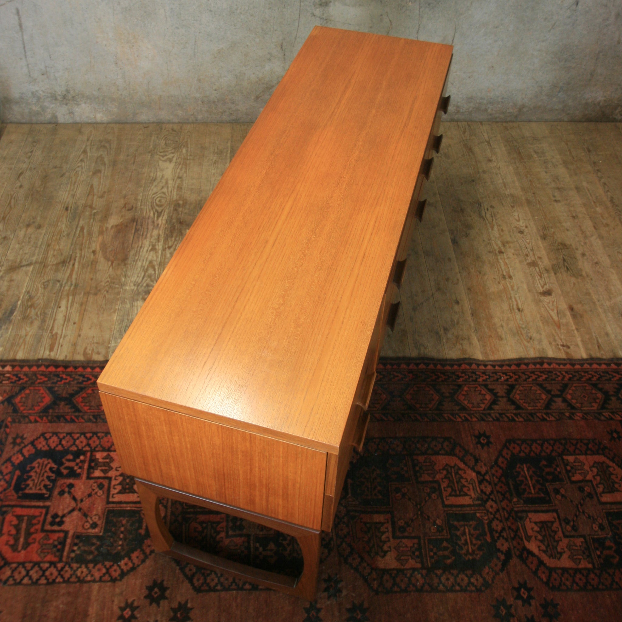 GPlan Quadrille Teak Sideboard 0114e Mustard Vintage