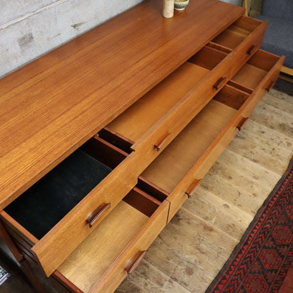Mid Century G-Plan Quadrille Teak Chest of Drawers / Sideboard - 0402l