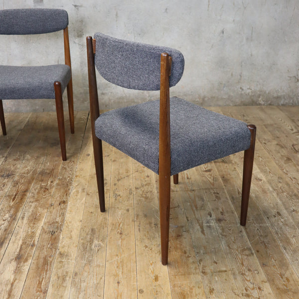 Pair of (X2) Mid Century Upholstered Dining Chairs - 2201c
