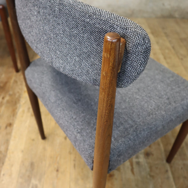 Pair of (X2) Mid Century Upholstered Dining Chairs - 2201c