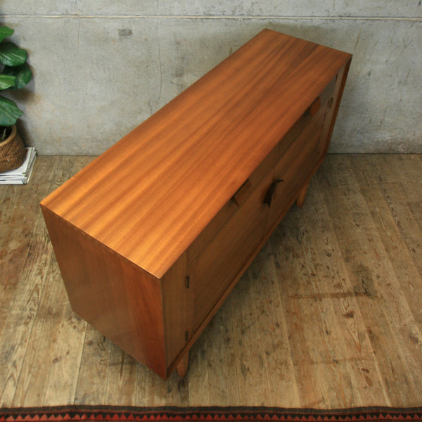 Small Mid Century Walnut Sideboard - 0707d
