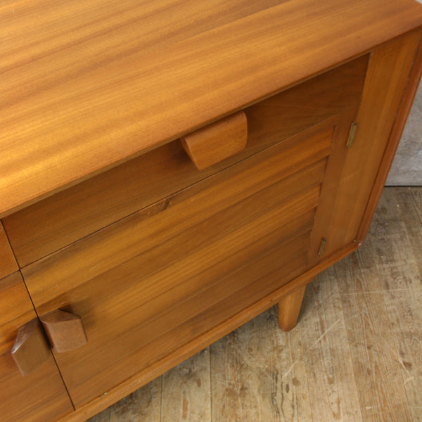 Small Mid Century Walnut Sideboard - 0707d