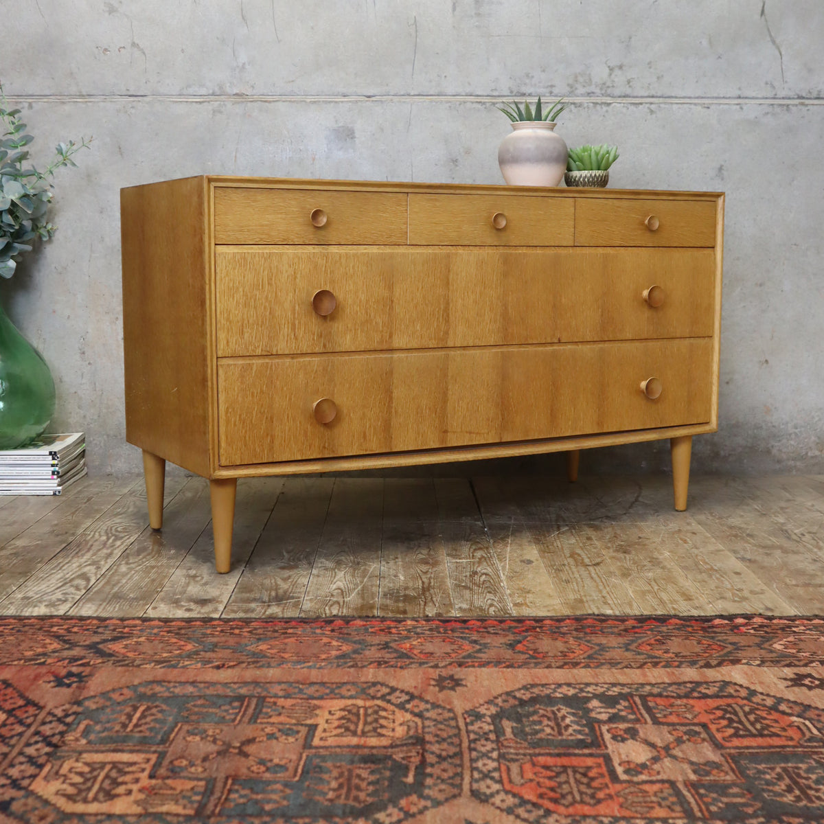 Mid Century Oak Meredew Sideboard / Drawers - 2406h – Mustard Vintage