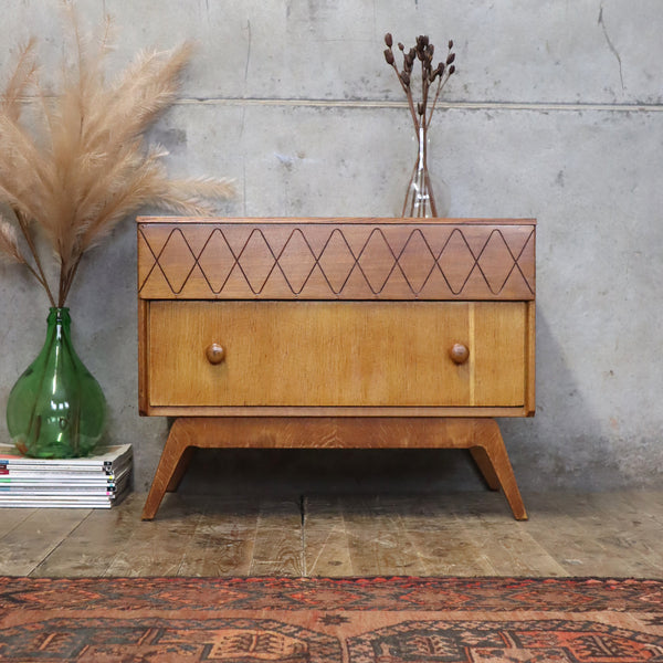 mid_century_oak_trimline_chest_of_drawers_bedside_cabinet