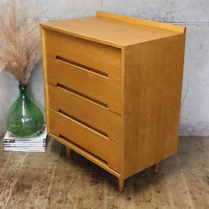 Stag 'C' Range Oak Four Drawer Chest of Drawers - 1409b