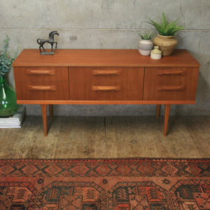 Mid Century Teak Chest of Drawers / Sideboard - 1303d
