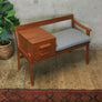 Vintage Chippy Heath Teak Telephone Seat #0114q
