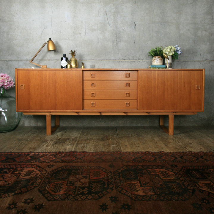 Large Clausen & Son Danish Teak Sideboard / Media Cabinet