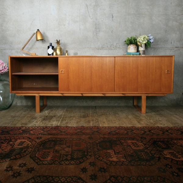 Large Clausen & Son Danish Teak Sideboard / Media Cabinet