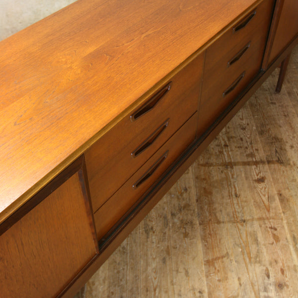 Large Mid Century Teak Sideboard Media Unit - 2102e