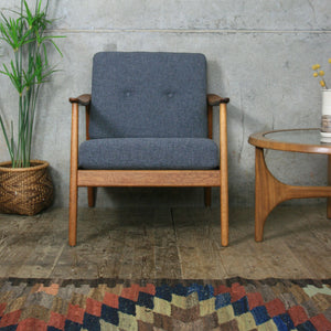 Vintage Swedish Teak Armchair by Folke Ohlsson for Dux