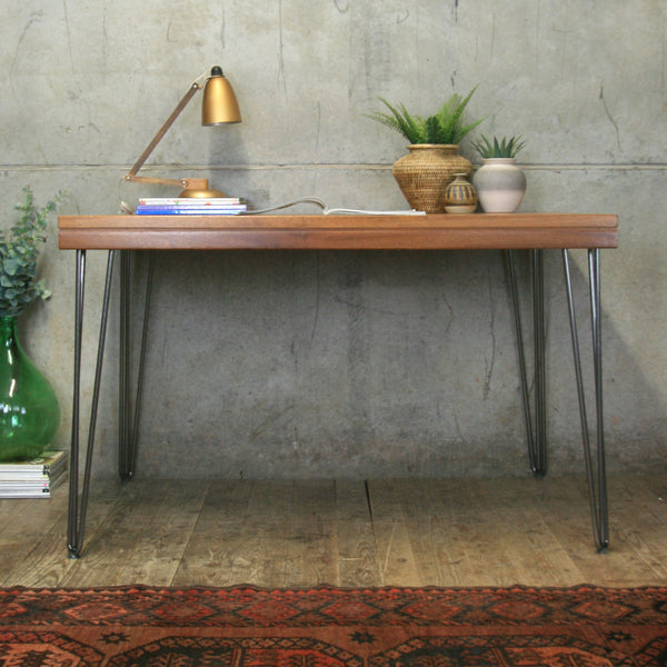 Hairpin Teak Desk / Table - *IN STOCK* 0204b