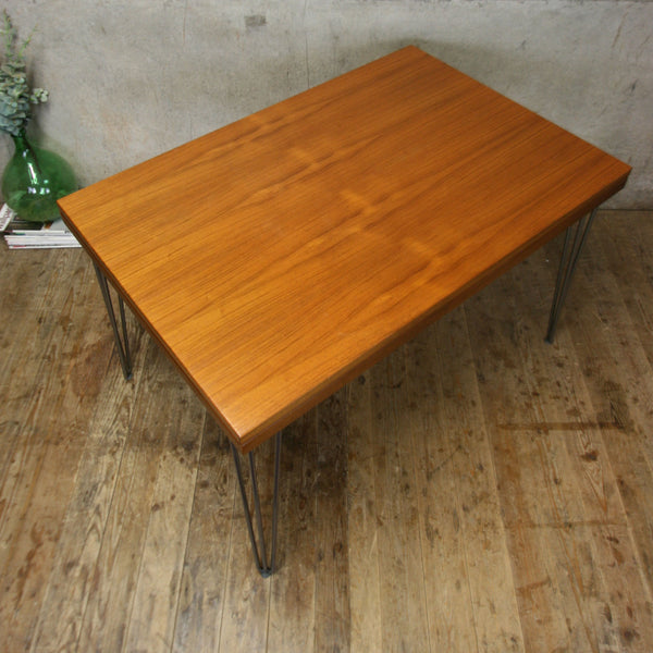 Hairpin Teak Desk / Table - *IN STOCK* 0204b