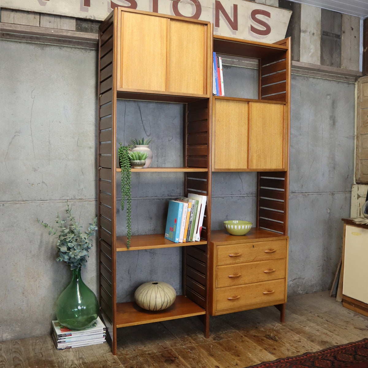 X2 Bays of Mid Century Ladderax Modular Shelving Units - 0209b ...