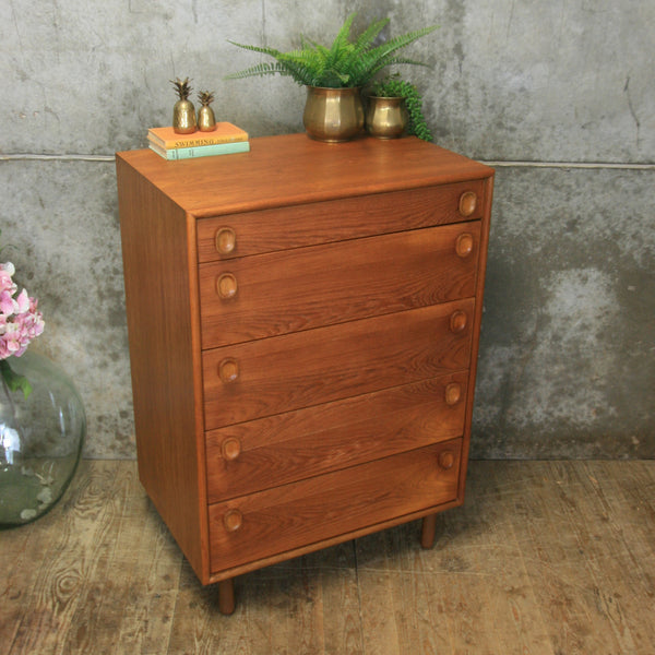Mid Century Meredew Teak Chest of Drawers #3018