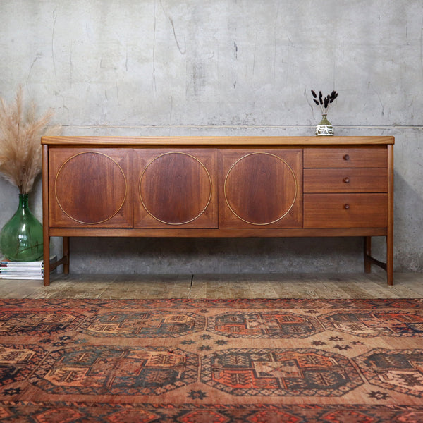 Rare Mid Century Teak Nathan 'Circles' Sideboard - 0809d