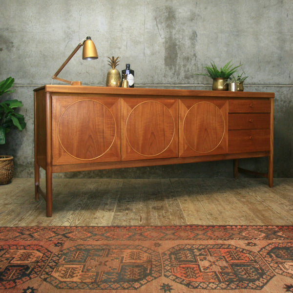 Mid Century Teak Nathan 'Circles' Sideboard #3018