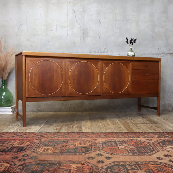 Rare Mid Century Teak Nathan 'Circles' Sideboard - 0809d