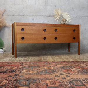 Mid Century Teak Chest of Drawers / Sideboard - 2705h