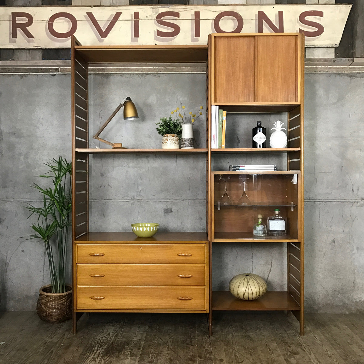 Mid Century Ladderax Modular Shelving Unit – Mustard Vintage