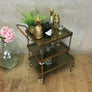 Mid Century Brass Three Tier Drinks Trolley / Bar Cart #0618