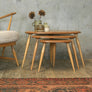 Ercol Elm & Beech Pebble Nest of Tables – 0607k