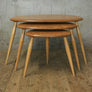 Ercol Elm & Beech Pebble Nest of Tables – 0607k