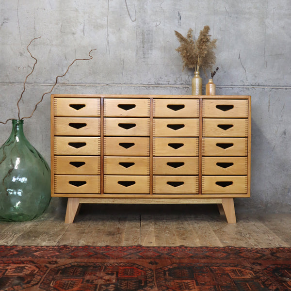 Mid Century Esavian James Leonard School Drawers -1602d