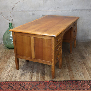 mid_century_vintage_rustic_oak_pedestal_desk