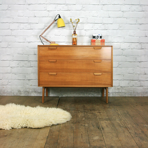 Vintage Mid Century Walnut Chest of Drawers