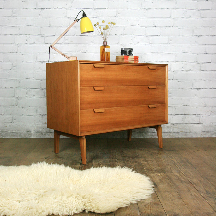 Vintage Mid Century Walnut Chest of Drawers