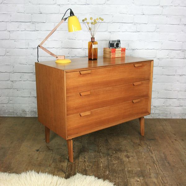 Vintage Mid Century Walnut Chest of Drawers