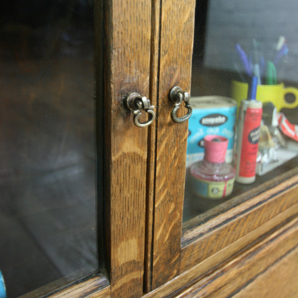Vintage Oak Barristers Sectional Bookcase
