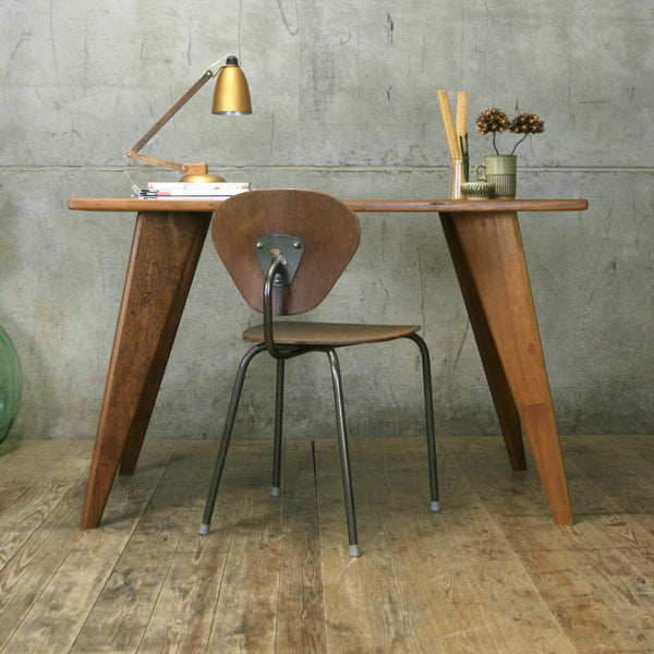 Reclaimed & Hand Crafted Iroko Desk - 120x60cm *MADE TO ORDER*