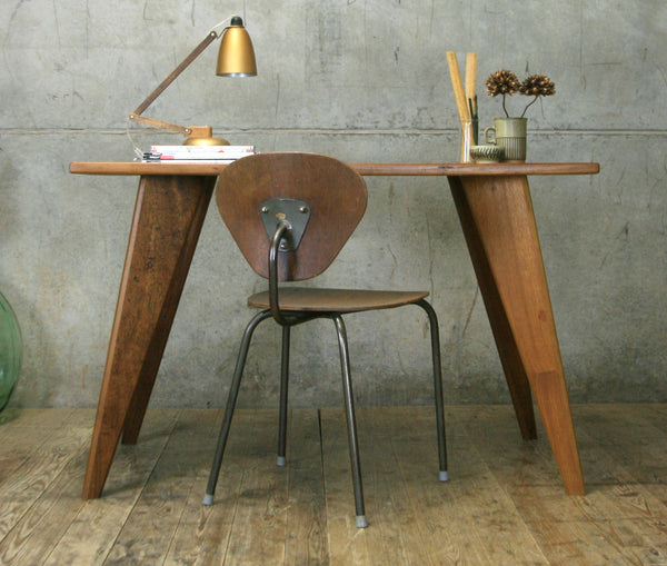 Reclaimed & Hand Crafted Iroko Desk - 120x60cm *MADE TO ORDER*