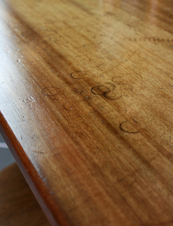 Hairpin Iroko Desk / Table in YELLOW