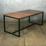 'The Harnall' Reclaimed Iroko Steel Framed Dining Table (Bespoke/Made to order)