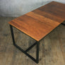 'The Harnall' Reclaimed Iroko Steel Framed Dining Table (Bespoke/Made to order)