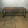 'The Harnall' Reclaimed Iroko Steel Framed Dining Table (Bespoke/Made to order)