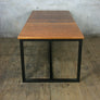 'The Harnall' Reclaimed Iroko Steel Framed Dining Table (Bespoke/Made to order)