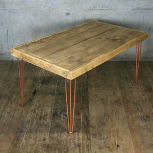 Rustic Copper Hairpin Dining Table *One in Stock*